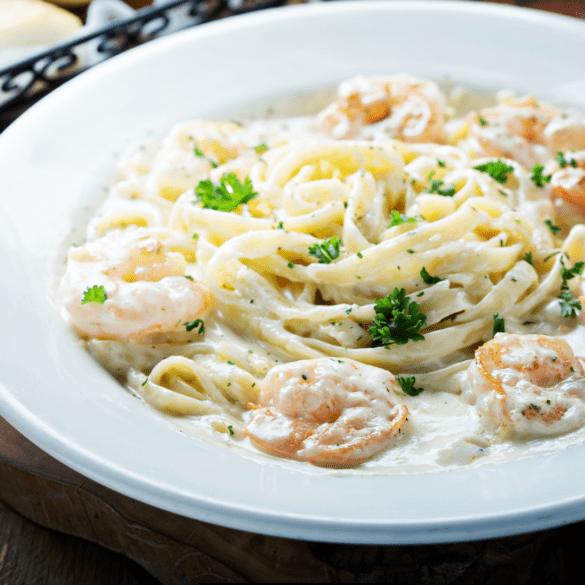 White Chocolate Shrimp Alfredo