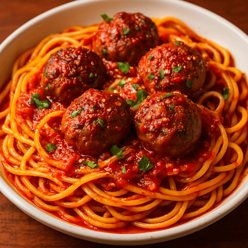 Spicy Garlic Meatballs